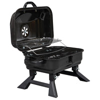 Thumbnail for Portable Charcoal Grill and Smoker with Lid, Folding Tabletop Grill