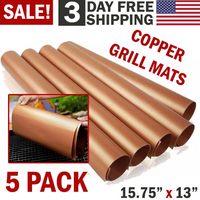 Thumbnail for 5pc Copper Grill Mats-Non Stick