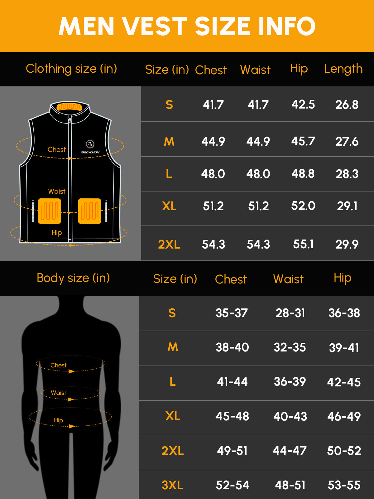 Heated Vest with Battery Pack-Lightweight, Washable