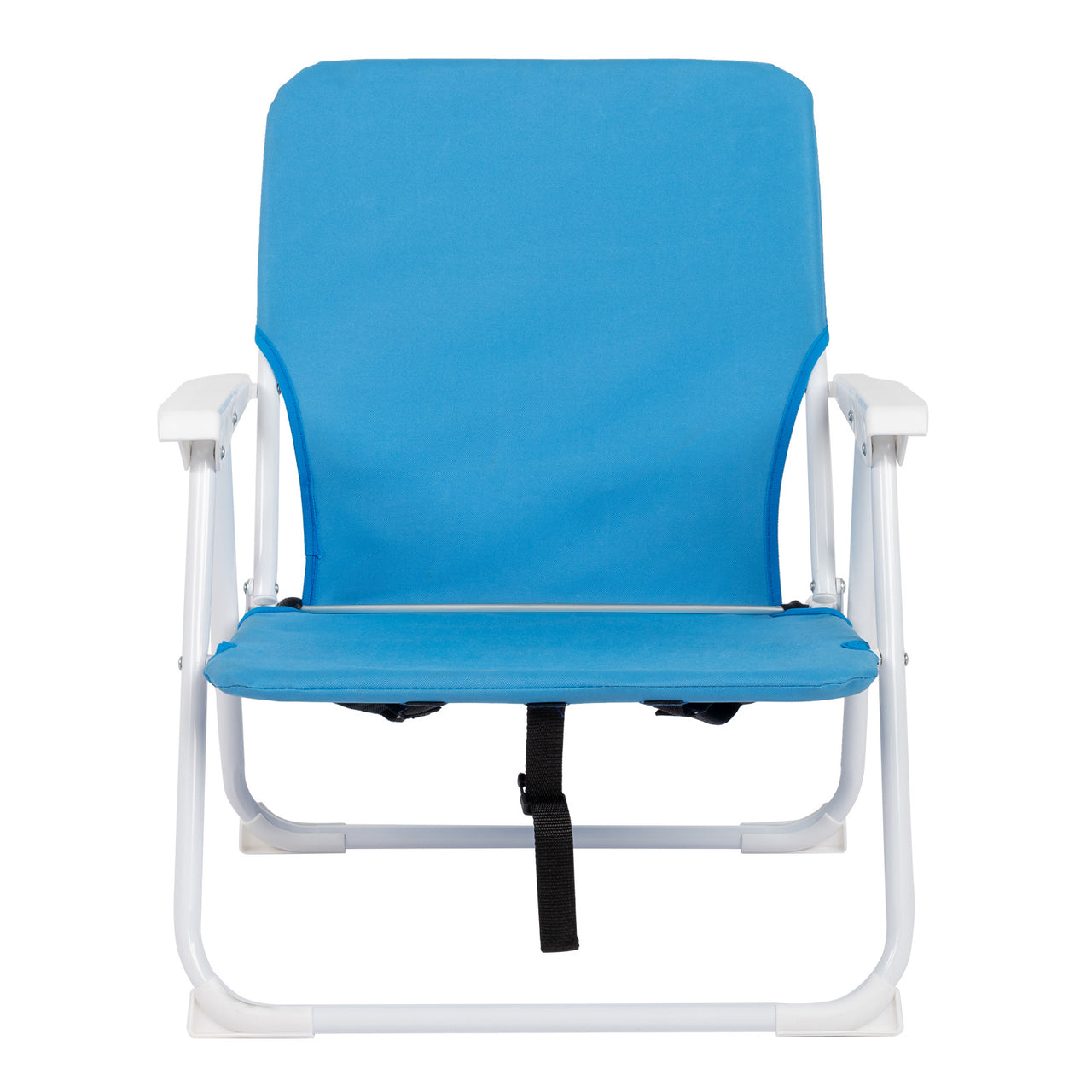 Blue Oxford Cloth White Iron Frame Beach Chair