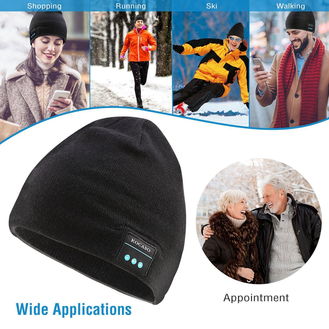 Soft Wireless Beanie Headphone Hat