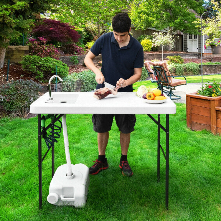 Folding Cleaning Sink Faucet with Sprayer