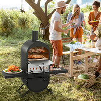 Thumbnail for Outdoor Pizza Oven with 600D Oxford Fabric Cover 12 Inch Pizza Stone and Cooking Grill