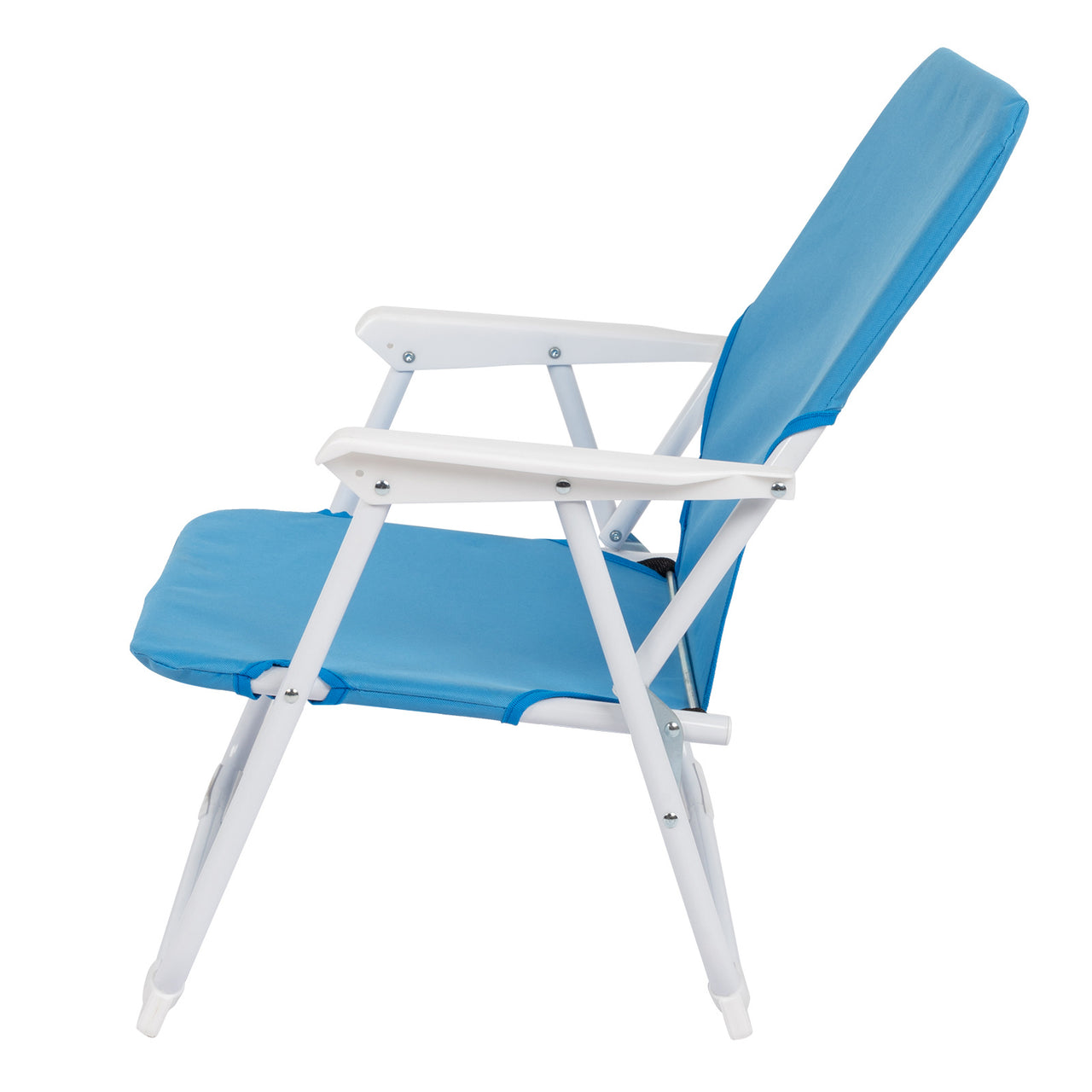 Blue Oxford Cloth White Iron Frame Beach Chair