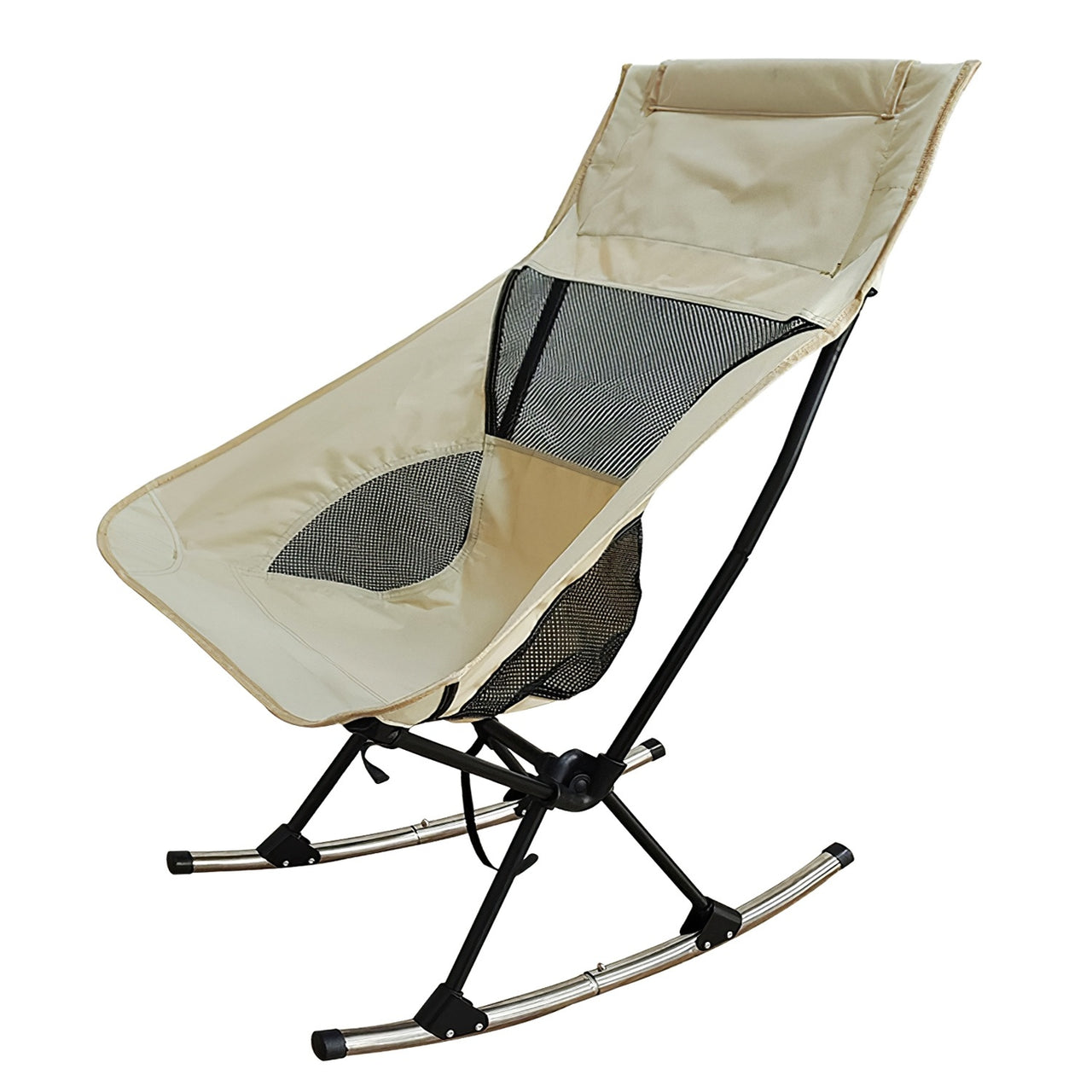 Portable Camping Rocking Chair with Carry Bag, High Back