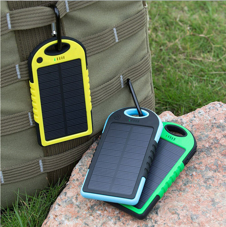 10000mAh Portable Fast Charging Power Bank USB Solar Charging with Flashlight For iPhone, Android