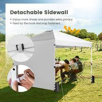 Thumbnail for 10 x 10 Feet Foldable Commercial Pop-up Canopy with Roller Bag and Banner Strip