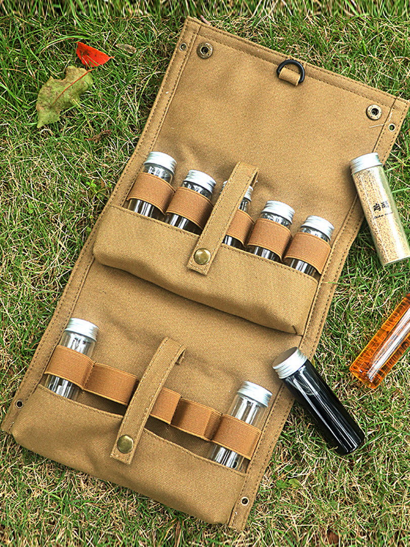 Portable Canvas Seasoning Bottle Storage Bag