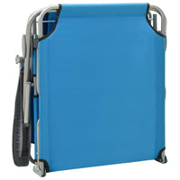 Thumbnail for Sun Lounger with Canopy Steel Blue