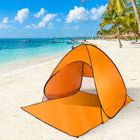 Thumbnail for Pop Up Beach Tent Sun Shade Shelter Anti-UV Automatic Waterproof Tent Canopy for 2/3 Man w/ Net Window Storage Bag