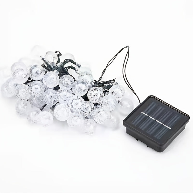 Big Bulb Solar Bubble Light String; 1inch Waterproof Solar Outdoor Light Strip