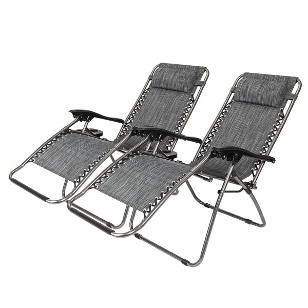 Infinity Zero Gravity Chair 2 Pack, Outdoor Lounge Patio Chairs with Pillow and Utility Tray