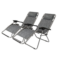 Thumbnail for Infinity Zero Gravity Chair 2 Pack, Outdoor Lounge Patio Chairs with Pillow and Utility Tray