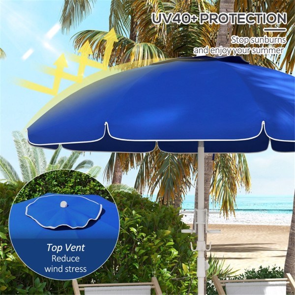 High Quality Beach Umbrella -Sapphire Blue