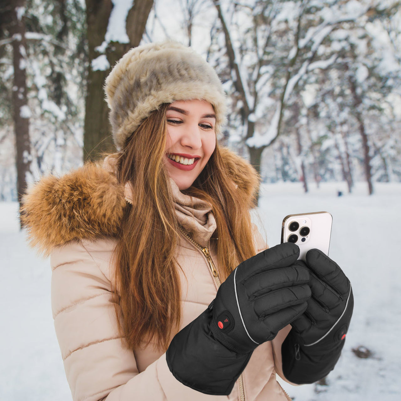 Electric Heated Gloves-Battery Powered,Touchscreen