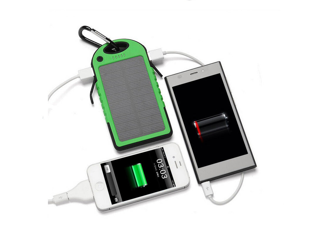 10000mAh Portable Fast Charging Power Bank USB Solar Charging with Flashlight For iPhone, Android