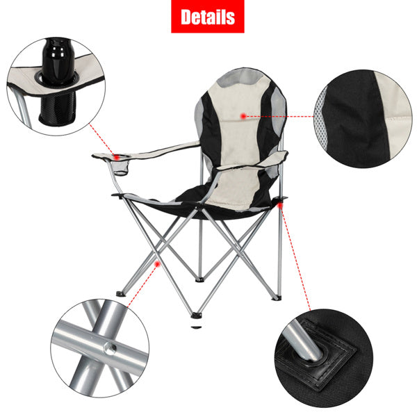 Medium Camping Chair - Black Gray