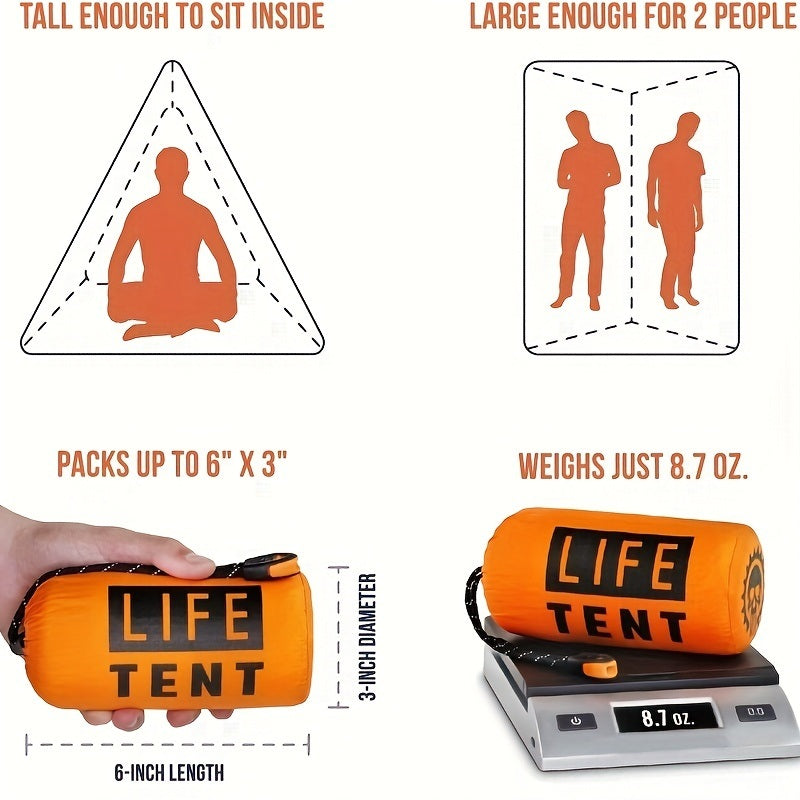 Life Tent Emergency Survival Shelter; 2 Person Emergency Tent