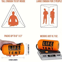 Thumbnail for Life Tent Emergency Survival Shelter; 2 Person Emergency Tent