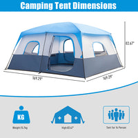 Thumbnail for 14 Person Camping Tent Dark Blue And White