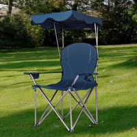 Thumbnail for Folding Beach Canopy Chair with Cup Holders