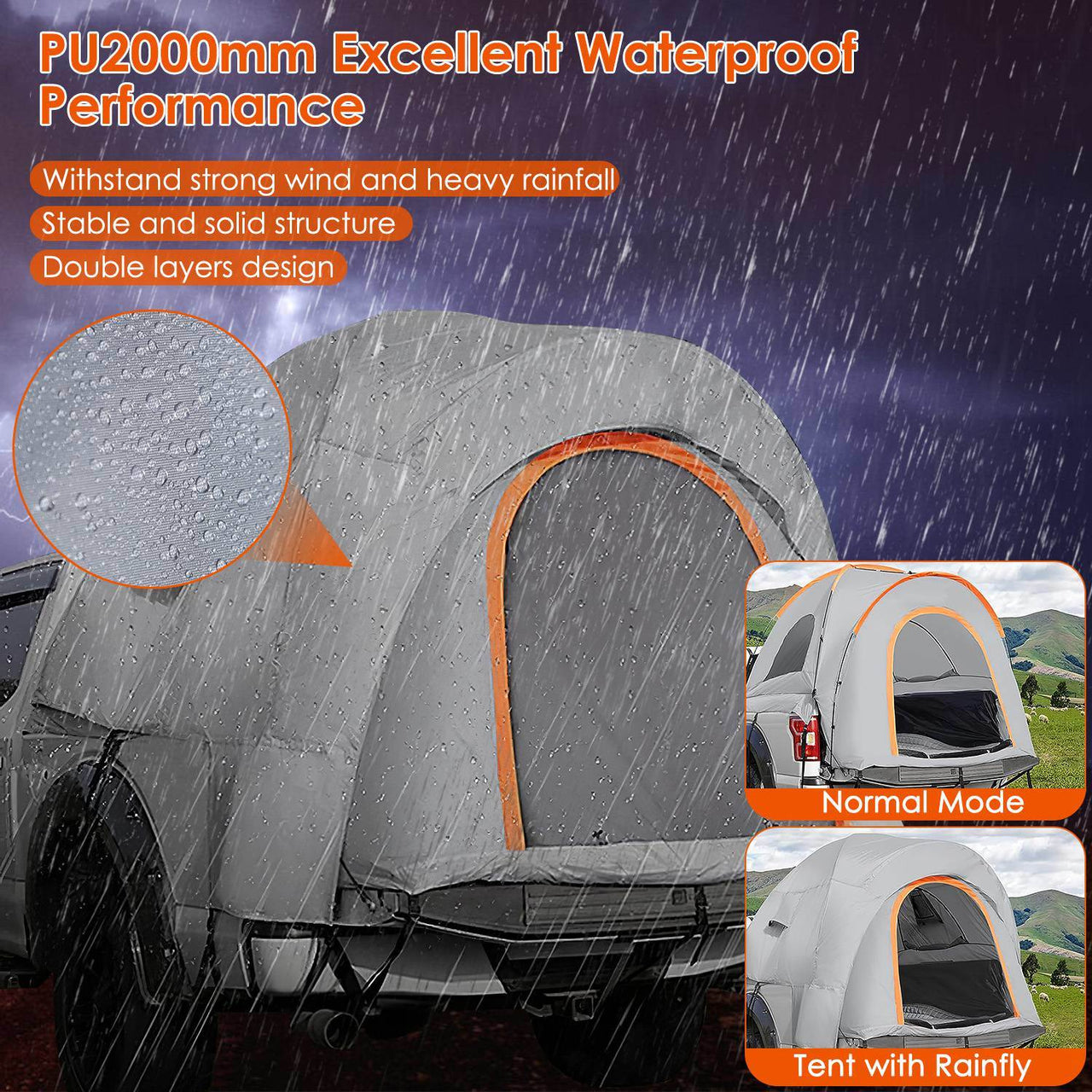 Truck Bed Tent-Waterproof, Windproof