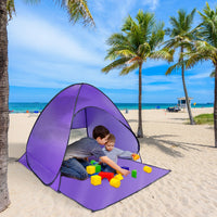 Thumbnail for Pop Up Beach Tent Sun Shade Shelter Anti-UV Automatic Waterproof Tent Canopy for 2/3 Man w/ Net Window Storage Bag