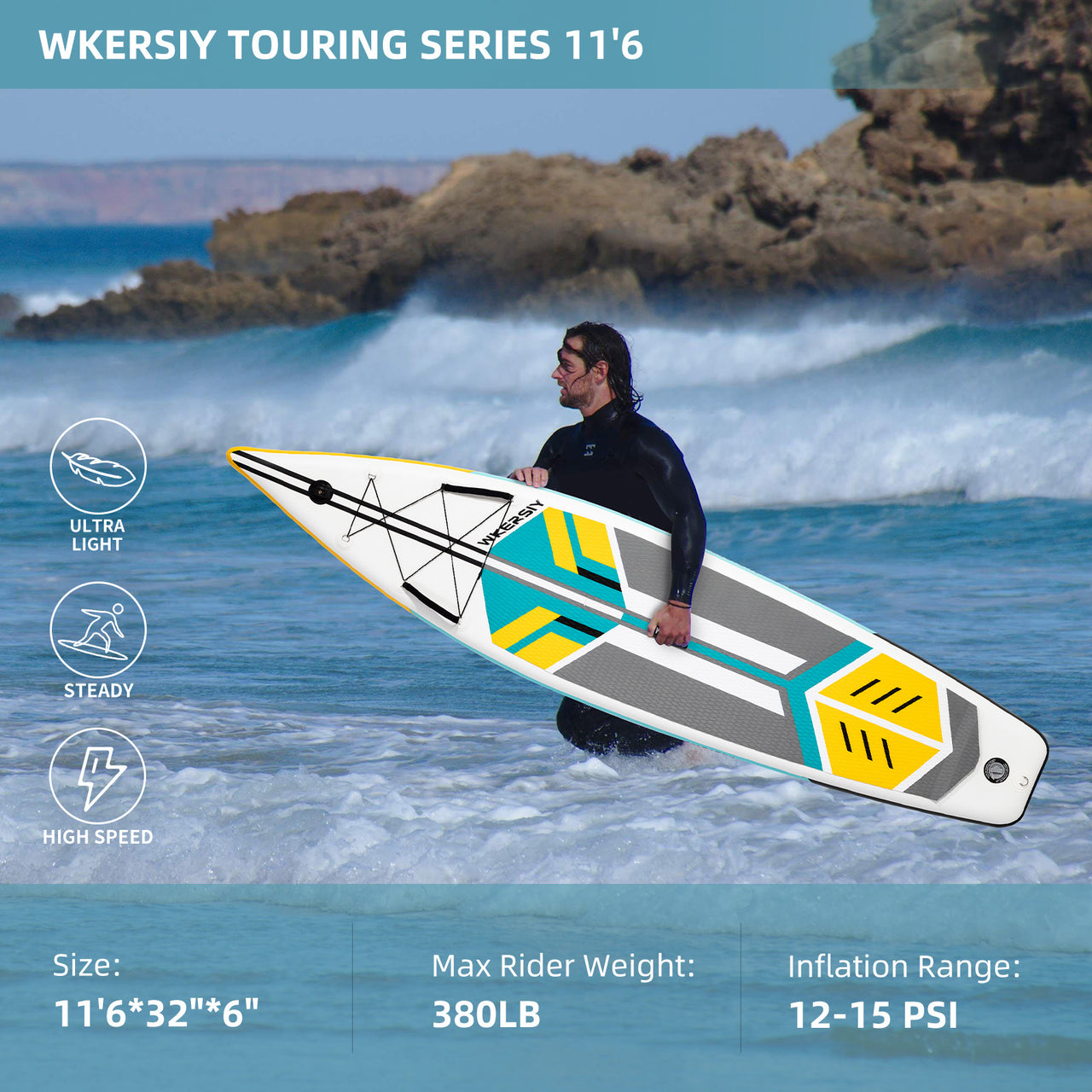 Inflatable Paddle Board 11'6" Touring SUP