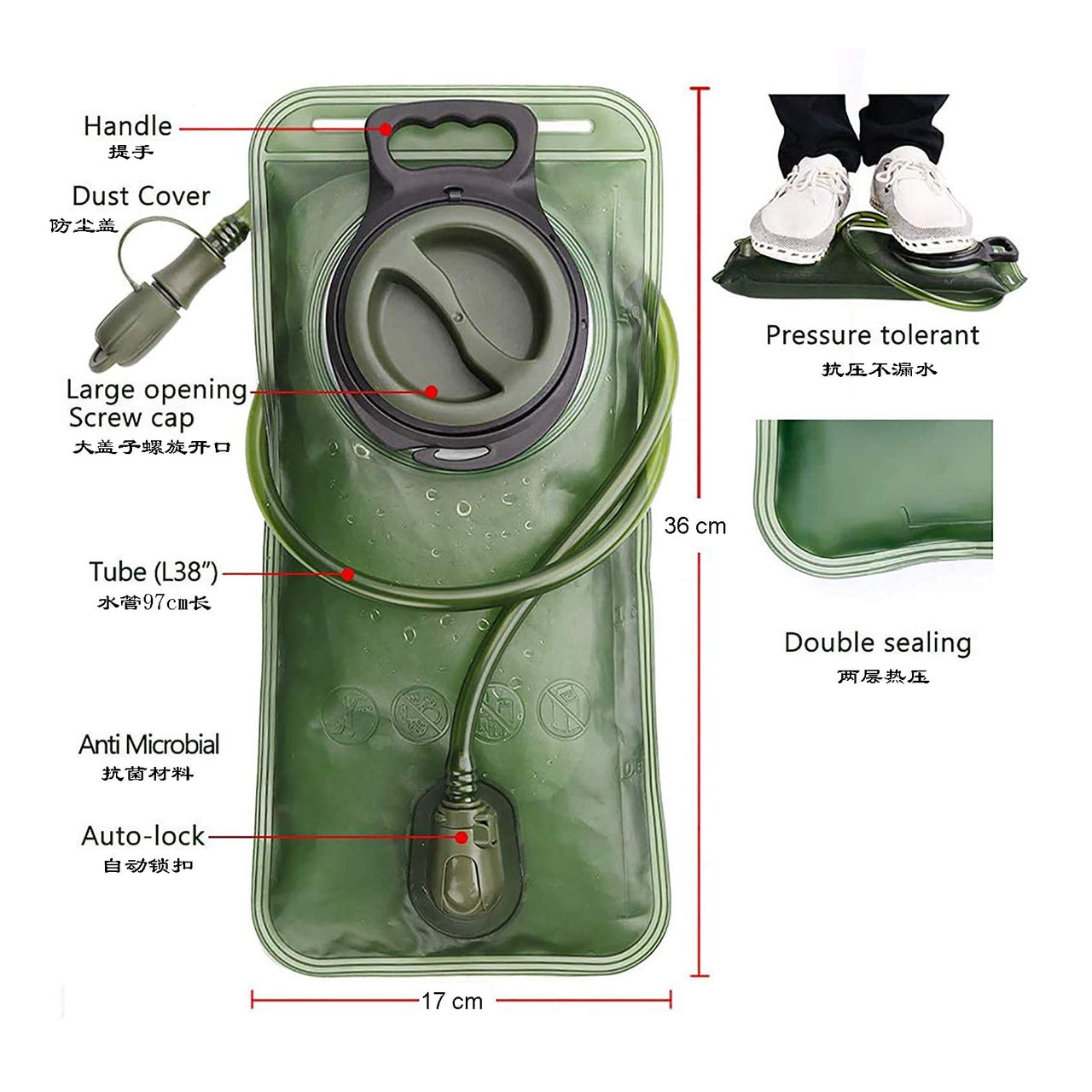 Cycling Backpack Water Bag 2 Liter