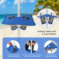 Thumbnail for Beach Canopy Cabana Tent with Detachable Sidewall and Folding Table