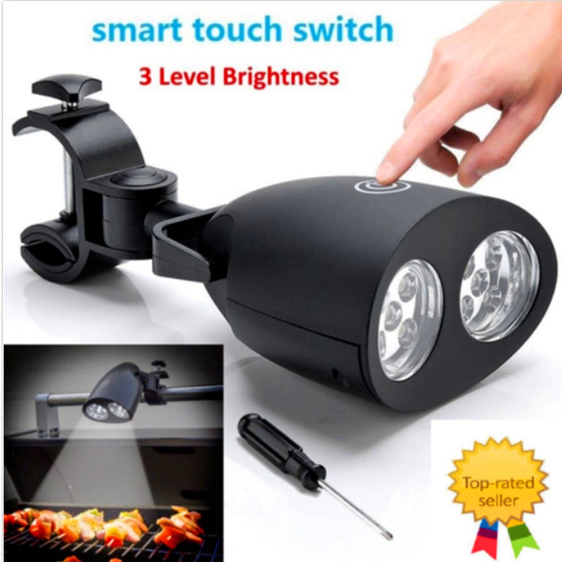 Portable BBQ Grill Lights, LED Smart Touch Lighting, Heat Resistant, Waterproof.