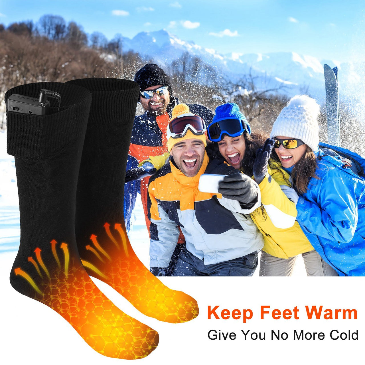 Unisex Electric Heated Socks- Battery Heated