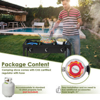 Thumbnail for 225,000-BTU Portable Propane 3 Burner Gas Cooker