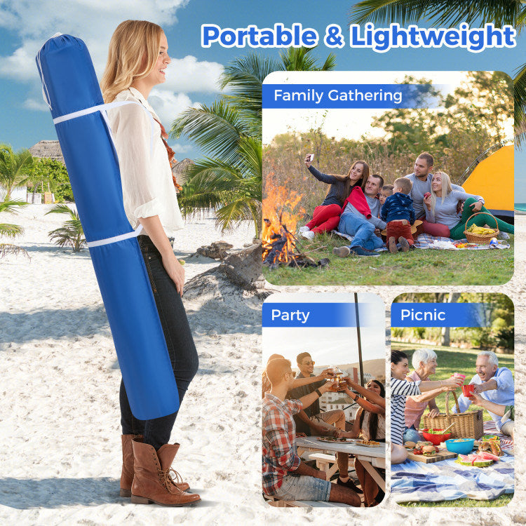 Beach Canopy Cabana Tent with Detachable Sidewall and Folding Table