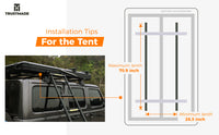 Thumbnail for Trustmade Triangle Aluminium Black Hard Shell Grey Rooftop Tent with Roof Rack Scout Plus Series