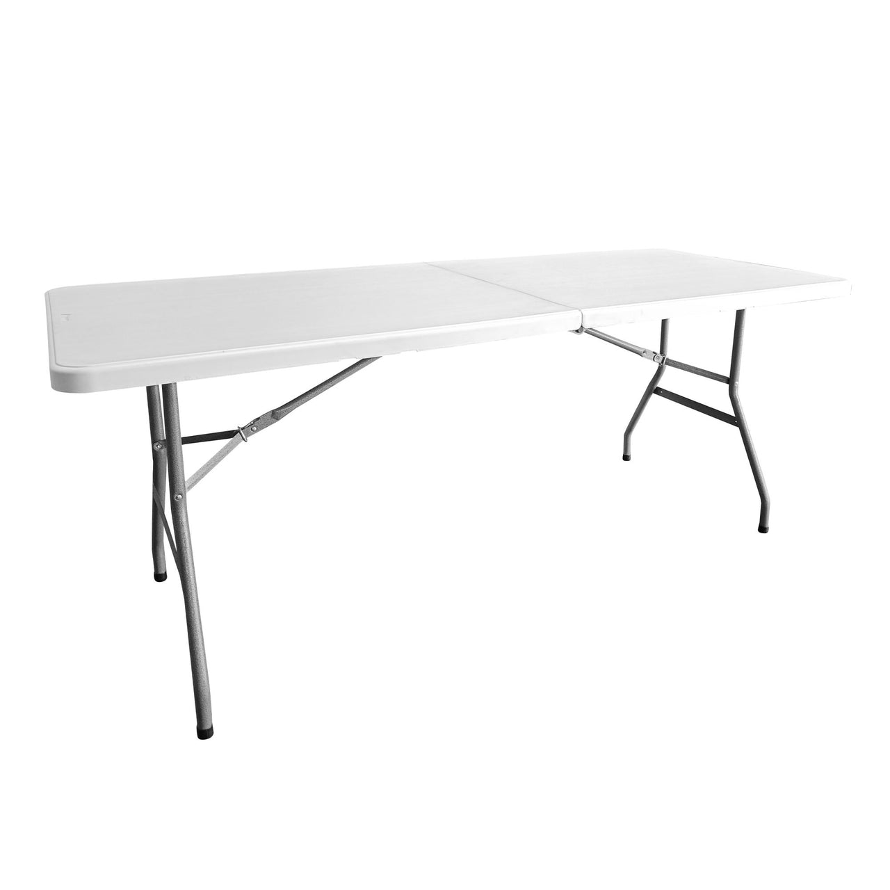 6 FT Granite White Folding Table with Easy-Carry Handle