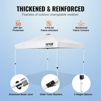 Thumbnail for VEVOR Pop Up Canopy Tent, 10 x 10 ft White