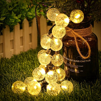 Thumbnail for Big Bulb Solar Bubble Light String; 1inch Waterproof Solar Outdoor Light Strip