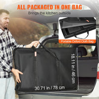 Thumbnail for VEVOR Camping Kitchen Table, One-piece Folding Portable Cook Station w/ Carrying Bag