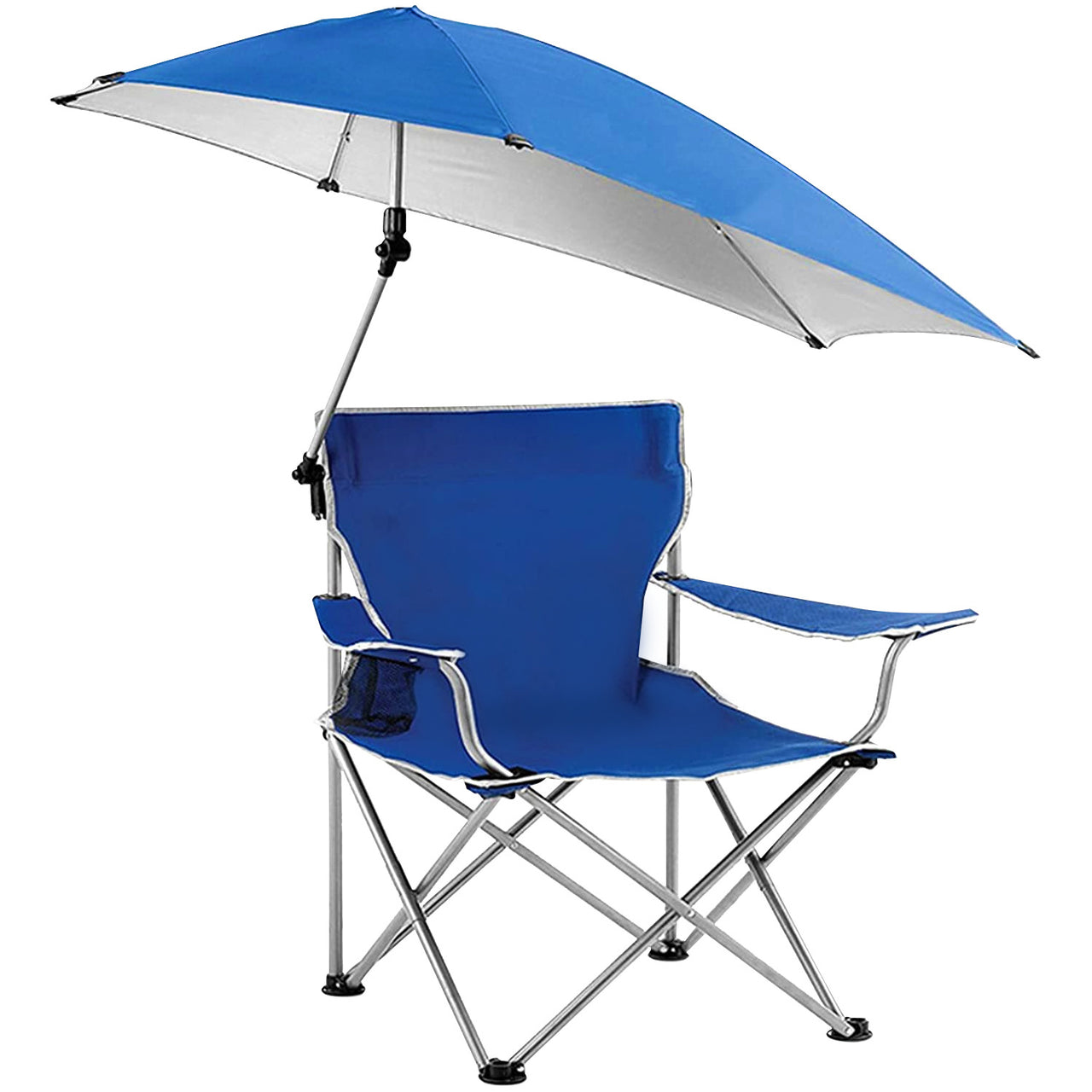 Foldable Outdoor Chair with Detachable Umbrella  Adjustable Canopy