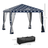 Thumbnail for 10' x 10' Pop Up Canopy Tent with Netting, Screen House Room with Carry Bag