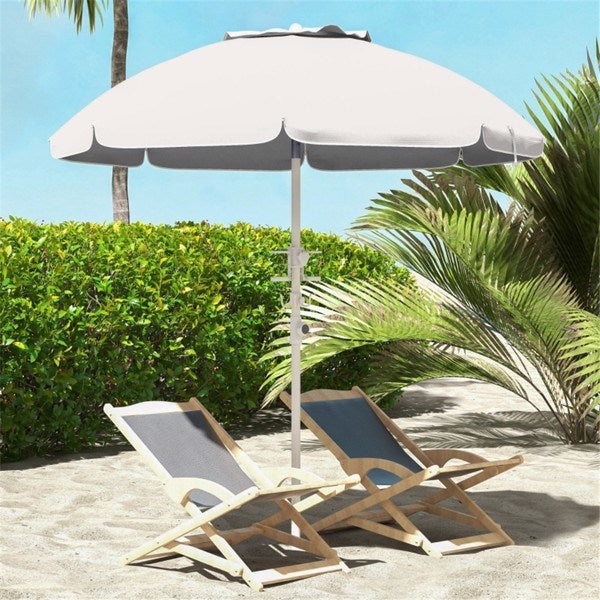 High Quality Beach Umbrella-Cream White