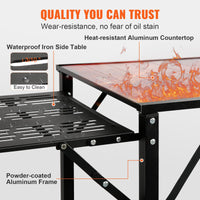 Thumbnail for VEVOR Camping Kitchen Table, One-piece Folding Portable Cook Station w/ Carrying Bag