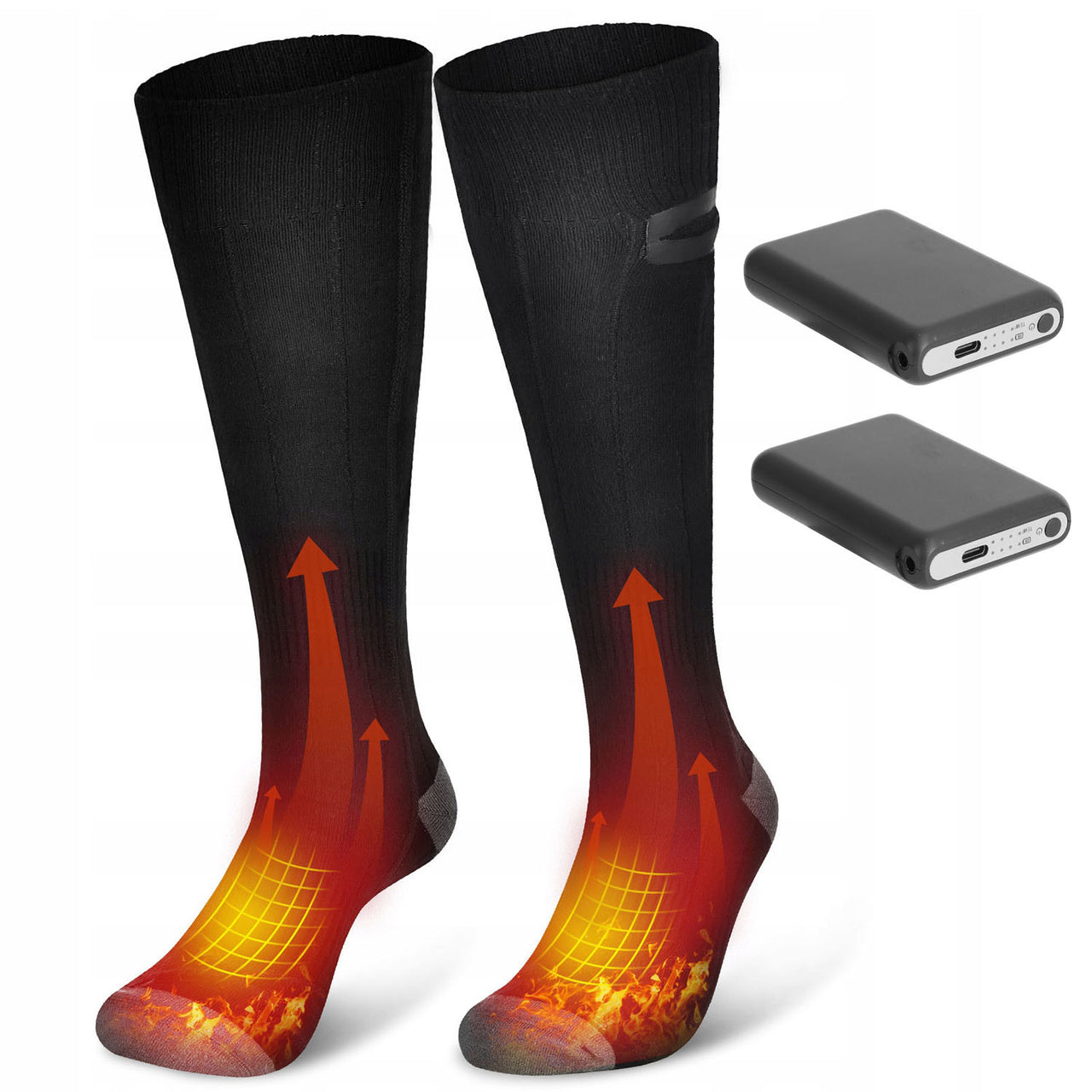 Electric Heated Socks for Men Women-Battery Powered Heated Socks, Rechargeable