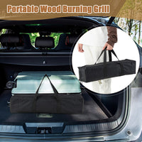 Thumbnail for 3-in-1 Camping Campfire Grill with Stainless Steel Grills Carrying Bag & Gloves