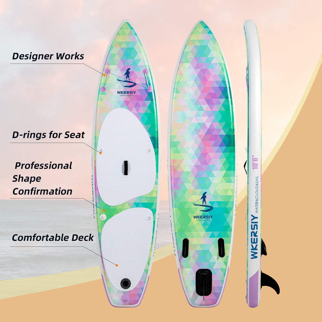 Inflatable Paddle Board 10'6" - Complete SUP Package