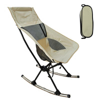 Thumbnail for Portable Camping Rocking Chair with Carry Bag, High Back