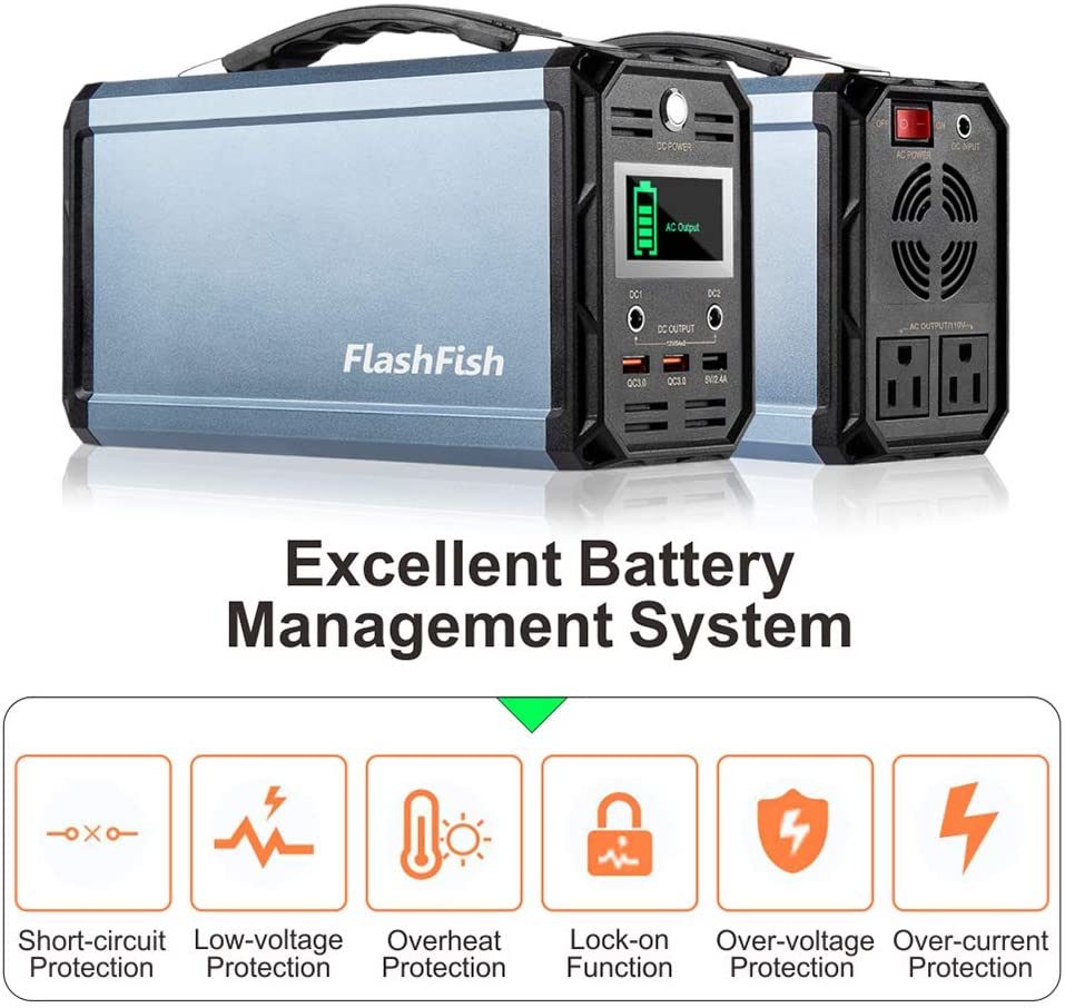 300W, 60000mAh FlashFish Portable Power Station