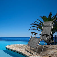 Thumbnail for Infinity Zero Gravity Chair 2 Pack, Outdoor Lounge Patio Chairs with Pillow and Utility Tray