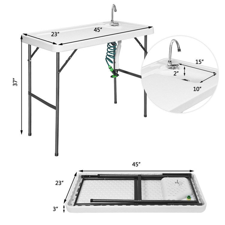 Folding Cleaning Sink Faucet with Sprayer